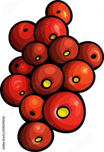 Doodle cartoon funny redberries