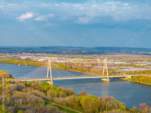 Photography Budapest Megyeri Híd, (Megyeri Bridge), Hungary