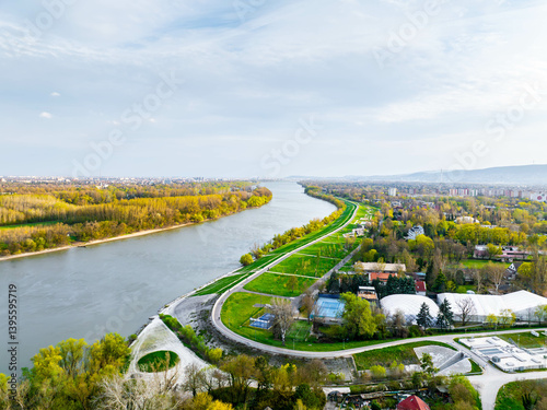 Canvas Print Budapest Római Part, (Roman Beach), Hungary