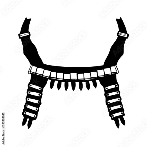 bandoliers icon, bandoliers silhouette vector illustration-simple silhouette illustration of bandoliers, perfect for bandoliers logos and icons