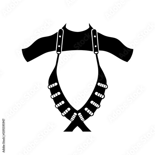 bandoliers icon, bandoliers silhouette vector illustration-simple silhouette illustration of bandoliers, perfect for bandoliers logos and icons