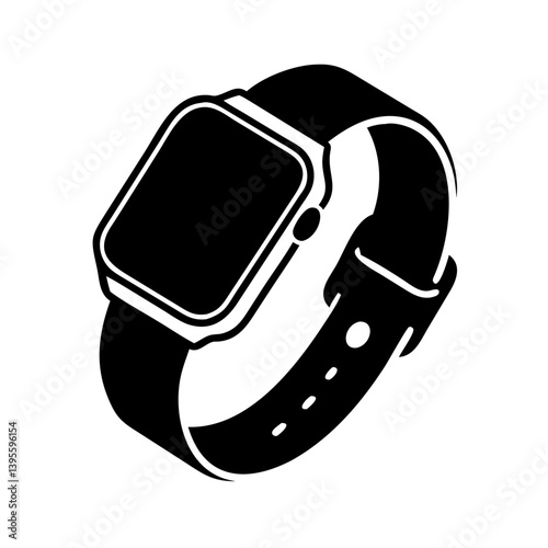 smartwatch bands icon, smartwatch bands silhouette vector illustration-simple silhouette illustration of smartwatch bands, perfect for smartwatch bands logos and icons