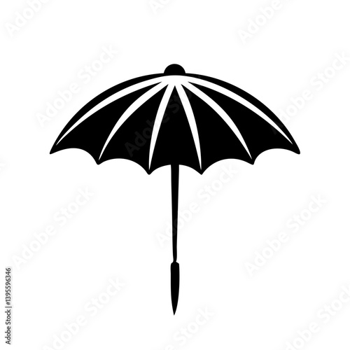 parasol icon, parasol silhouette vector illustration-simple silhouette illustration of parasol, perfect for parasol logos and icons