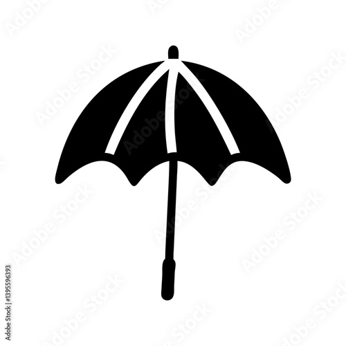 parasol icon, parasol silhouette vector illustration-simple silhouette illustration of parasol, perfect for parasol logos and icons