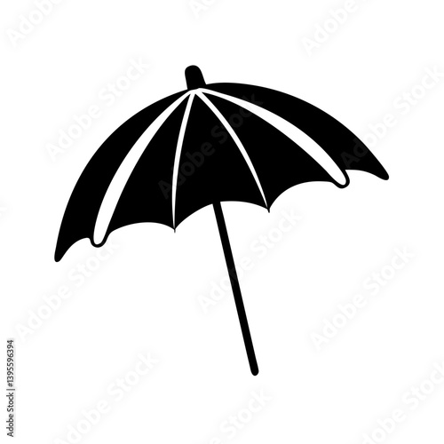 parasol icon, parasol silhouette vector illustration-simple silhouette illustration of parasol, perfect for parasol logos and icons