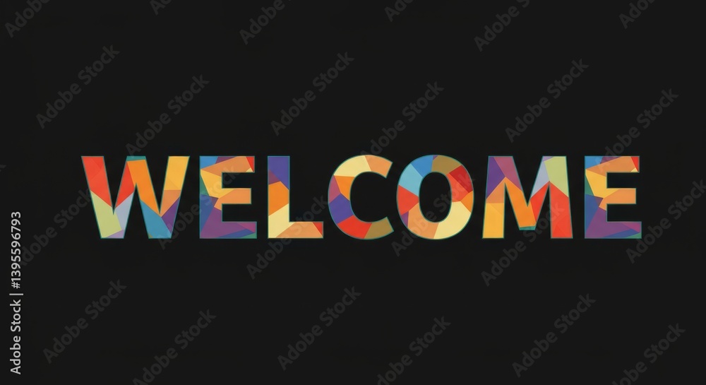 Obraz premium Overlapping Colors Welcome