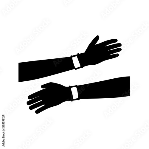 wristbands icon, wristbands silhouette vector illustration-simple silhouette illustration of wristbands, perfect for wristbands logos and icons