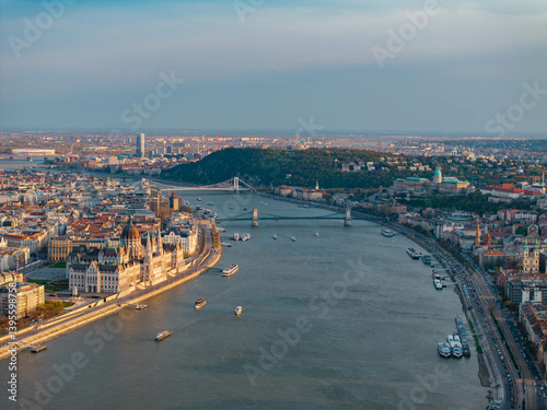 Photography Budapest Landscape, Parliament, Citadella, Danube, Castle