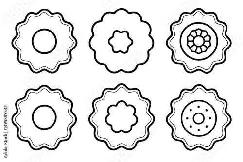 linzer cookie line art homemade jam filled treat