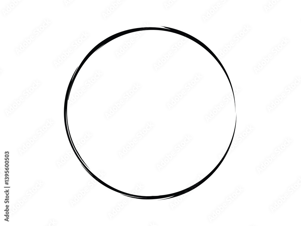 Grunge circle made of black paint using art brush. Grunge oval shape made for marking. Grunge circle made of black paint using art brush. Grunge oval shape made for marking.