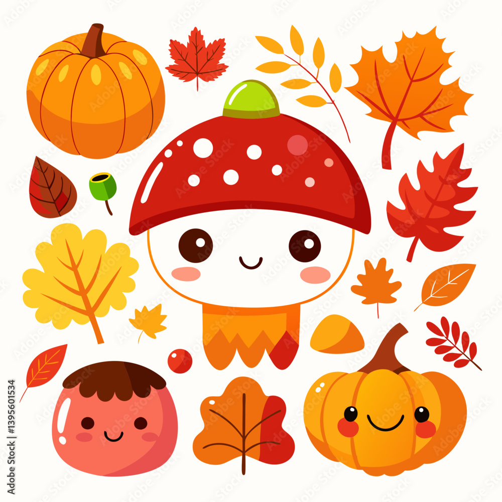 Fototapeta premium autumn leaves collection