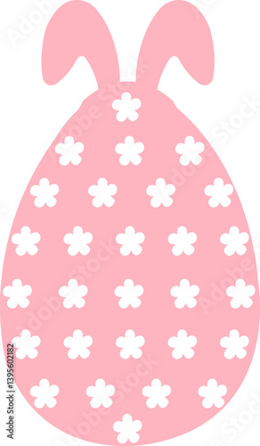 Easter egg clip art design on plain white transparent isolated background for card, shirt, hoodie, sweatshirt, apparel, tag, mug, icon, poster or badge