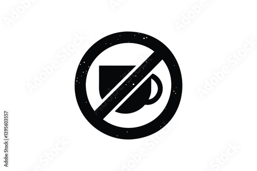 Free Download No coffee or tea sign silhouette icon - GFXLoad