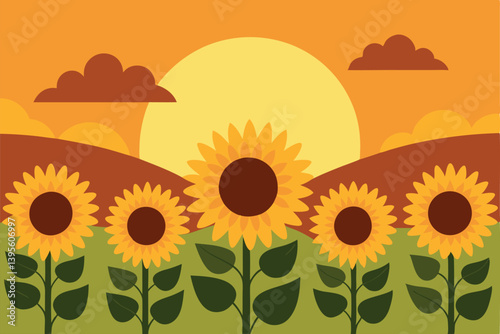 a-sun-kissed-field-of-sunflowers-with-a-sunset-