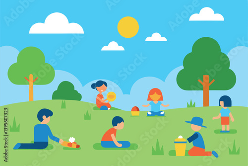 children playing on the playground