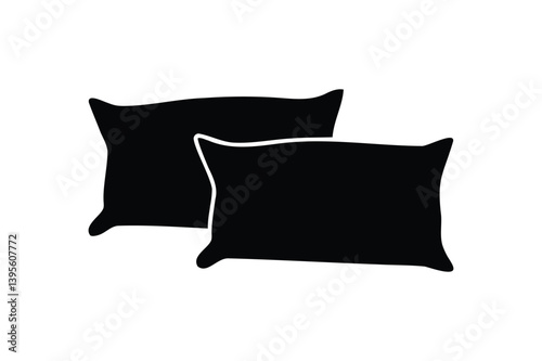 Pillows icon silhouette