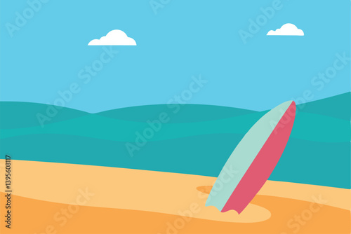 surfboard on the beach