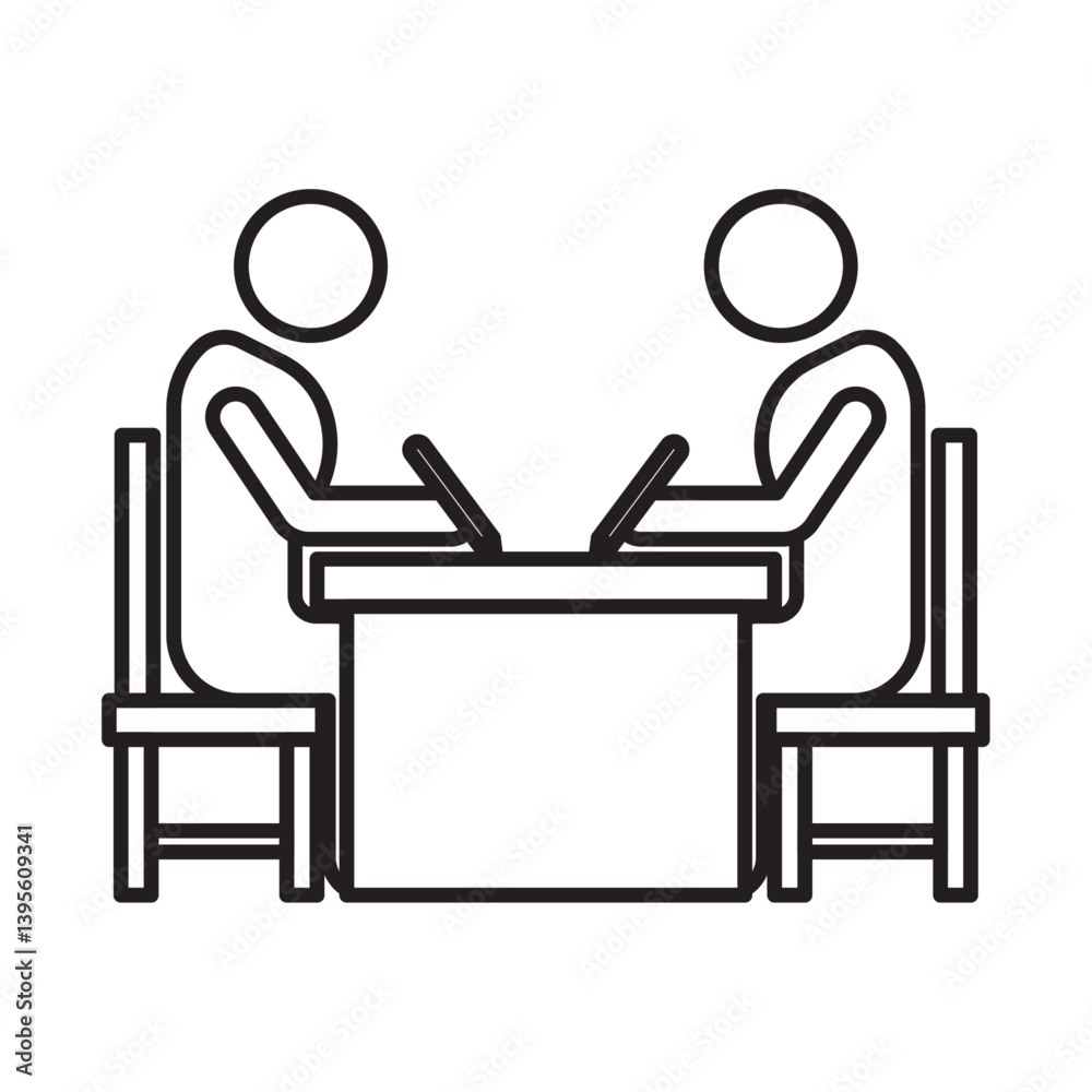 Contract signing icon outline collection in black and on white background Contract signing icon outline collection in black and on white background
