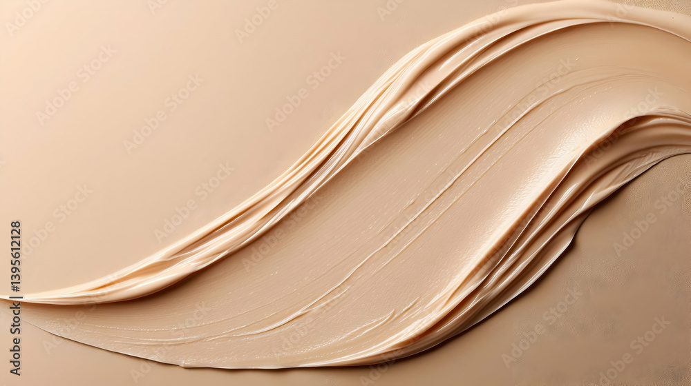Beige Foundation Swirl Texture Makeup Product