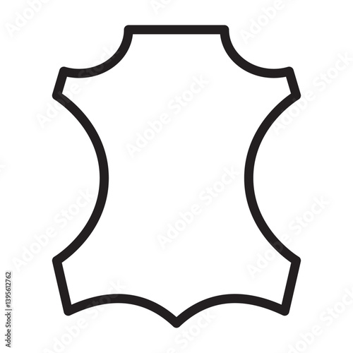 Leather Icon outline collection in black and on white background