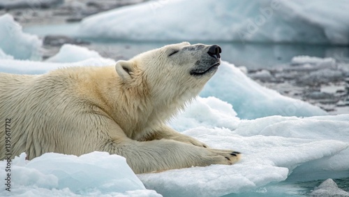 polar bear in the snow