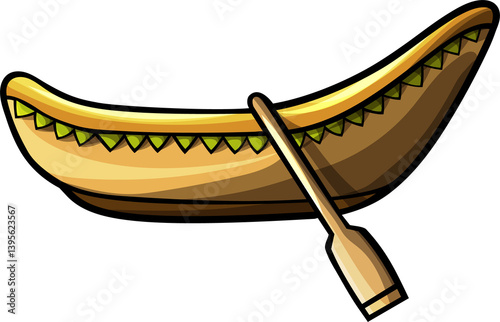 Doodle cartoon funny boat