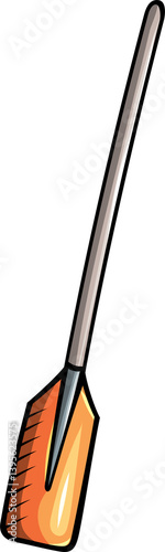 Doodle cartoon funny boat paddle