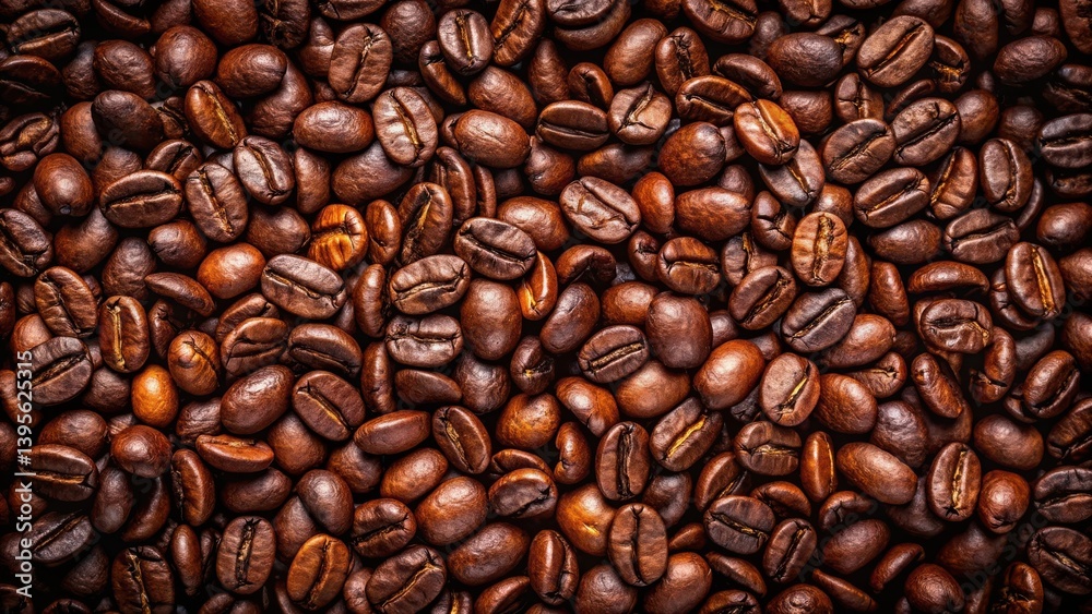 Roasted Coffee Beans A Rich, Aromatic, and Detailed Texture Background Roasted Coffee Beans A Rich, Aromatic, and Detailed Texture Background