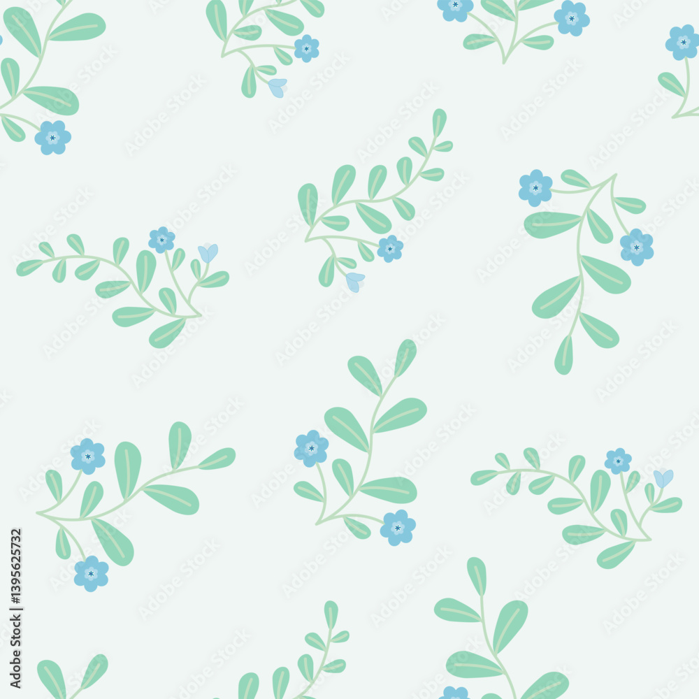 Cute floral seamless pattern with flowers and branches. Wildflower vector illustration in spring or summer. Elegant template for fabric, wallpaper, stationery, wrapping, card, and phone cases. Cute floral seamless pattern with flowers and branches. Wildflower vector illustration in spring or summer. Elegant template for fabric, wallpaper, stationery, wrapping, card, and phone cases.