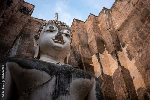 buddha statue in wat sri chum sukhothai thailand