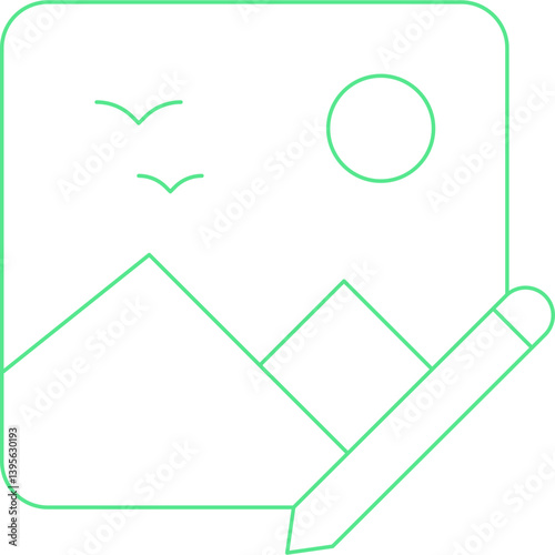 Edit Image single vector illustration icon