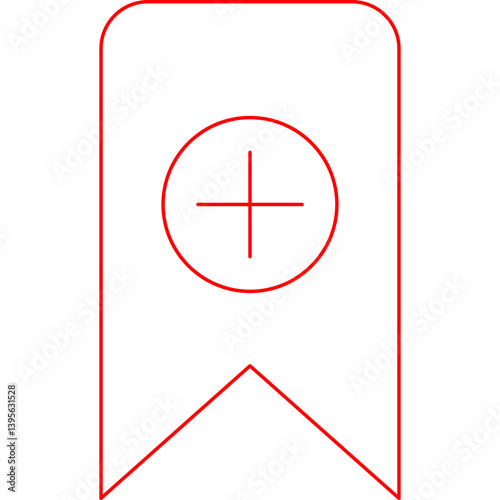 Add Bookmark single vector illustration icon