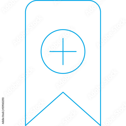 Add Bookmark single vector illustration icon