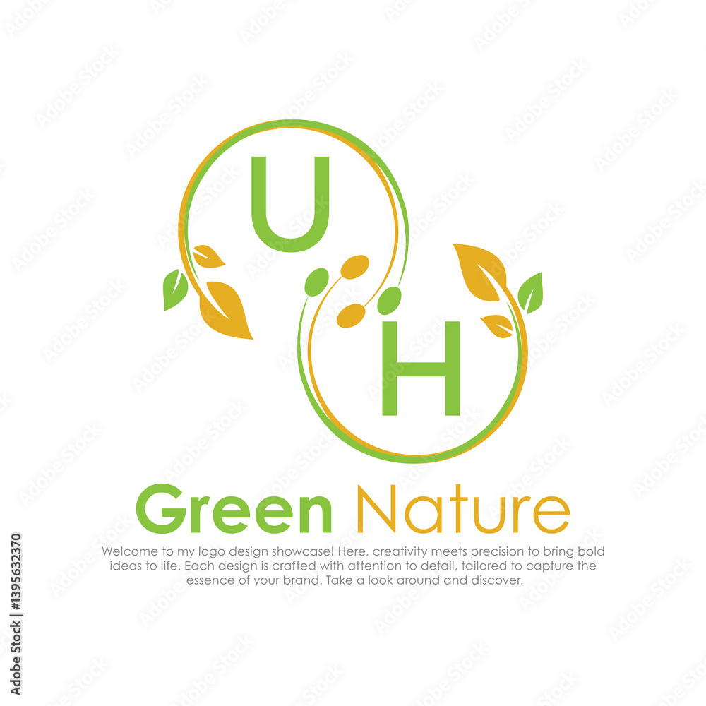 initial monogram logo for Green nature With circle shape creative design.
initial monogram logo for Green nature With circle shape creative design.