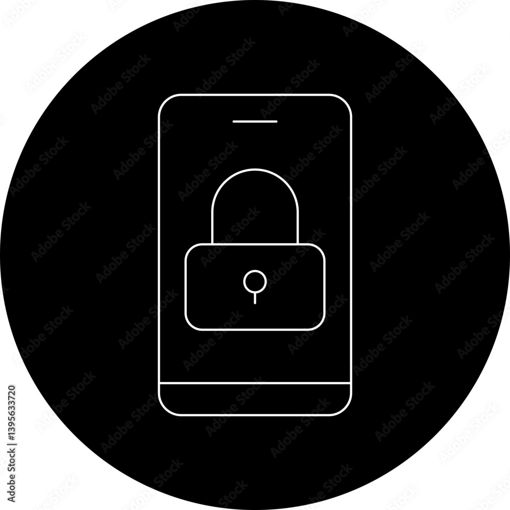 Obraz premium Secure Device single vector illustration icon