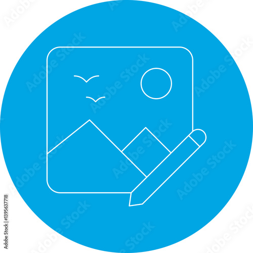 Edit Image single vector illustration icon