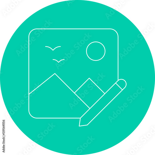 Edit Image single vector illustration icon