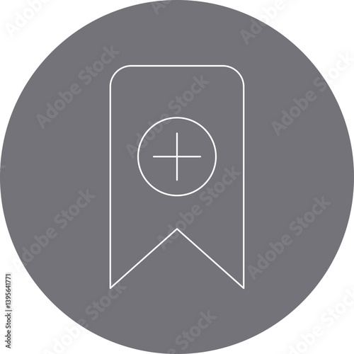 Add Bookmark single vector illustration icon