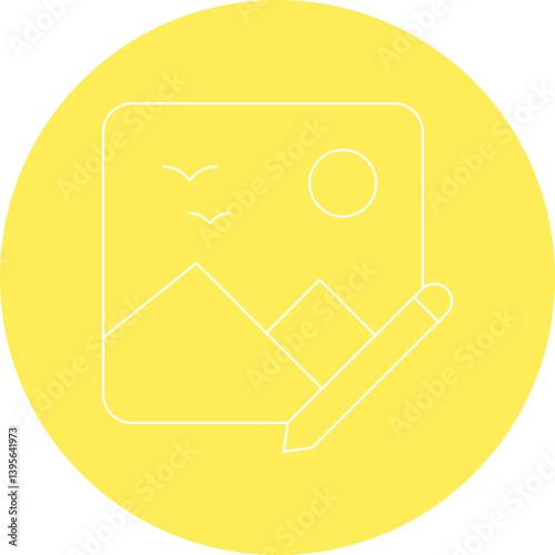 Edit Image single vector illustration icon