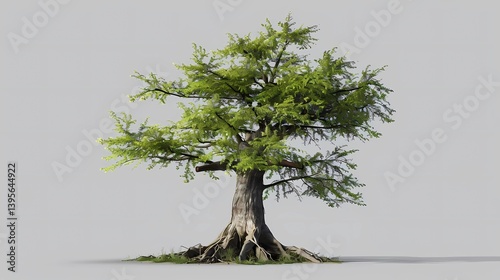 Obraz na płótnie A cypress tree, no background, Generative AI illustrations. w salonie