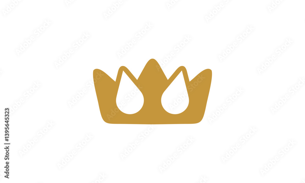 Fototapeta premium a graphic image with a water crown theme, on a white background. vector graphic base.