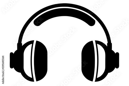 headphones silhouette vector