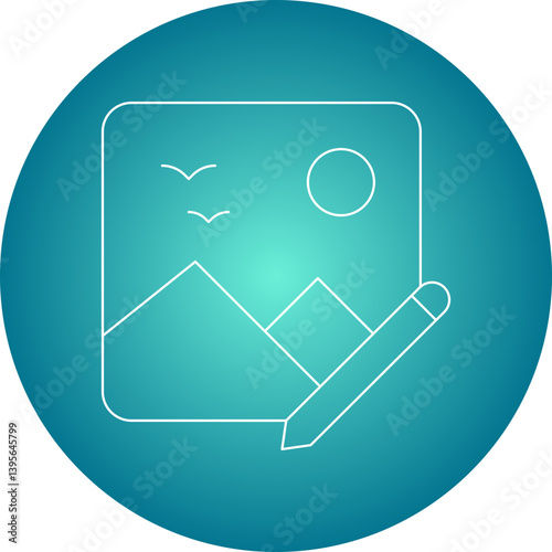 Edit Image single vector illustration icon