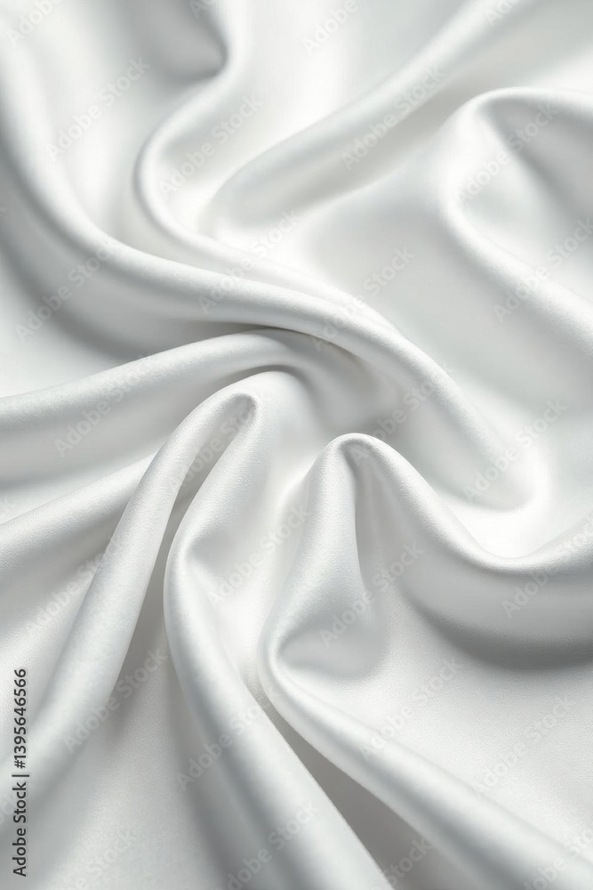 Obraz premium Luxurious white silk, smooth texture, elegant drape, light, background