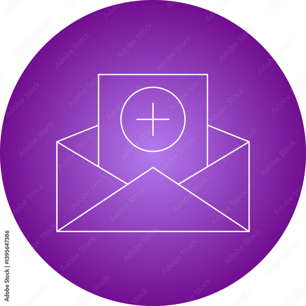 Add Envelop single vector illustration icon Add Envelop single vector illustration icon