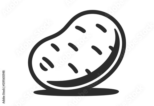 Potatoes Icon black and white