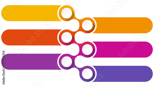 Infographic 6 options or step for presentation.