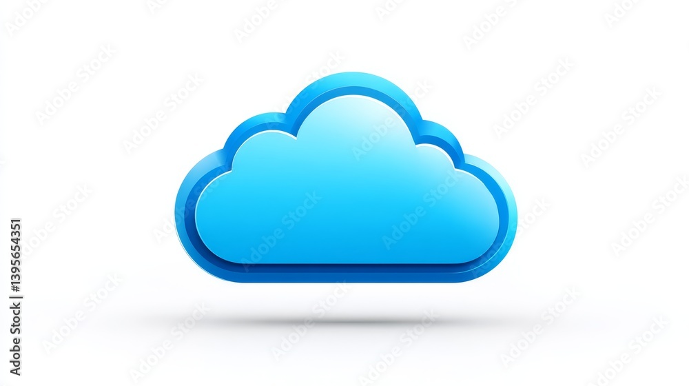 Blue Cloud Computing Creative Icon - Symbolizing storage, data security, network connectivity, online accessibility, and cloud services Blue Cloud Computing Creative Icon - Symbolizing storage, data security, network connectivity, online accessibility, and cloud services