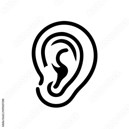 cute Human Ear icon Organ Illustration
