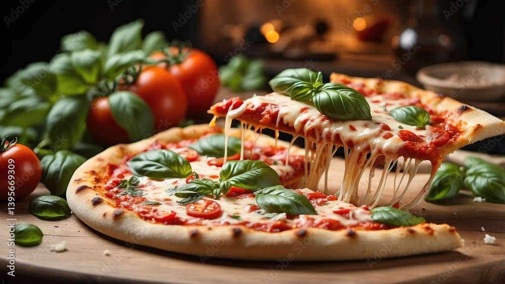 A slice of pizza topped with melted mozzarella cheese A slice of pizza topped with melted mozzarella cheese